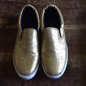 Wild Pair Gold Slip On Sneakers